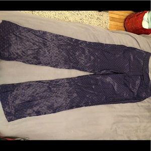 Massimo Dutti satin pants - purple print. NWOT